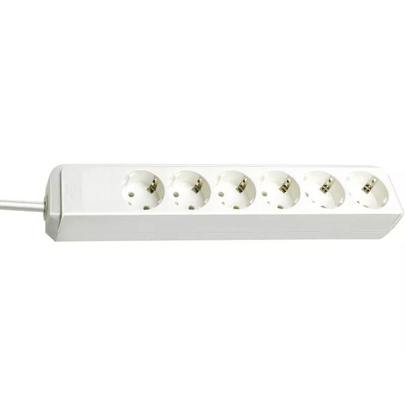 brennenstuhl pagarinātājs Eco-Line, 6 kontaktligzdas, balts (1159420015)