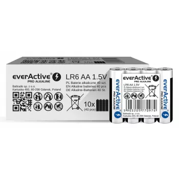 Sārma baterijas everActive LR6 AA 4 gab. iepakojums — 1,5V, 3000 mAh