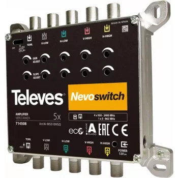 Satelīta daudzslēdzis Televes 714508 5 ieejas 5 izejas