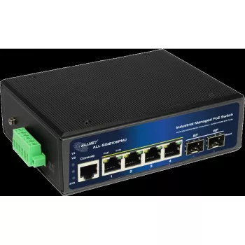 Vadāms industriālais PoE slēdzis ALLNET ALL-SGI8106PMJ 4 PoE + 2 Uplink porti