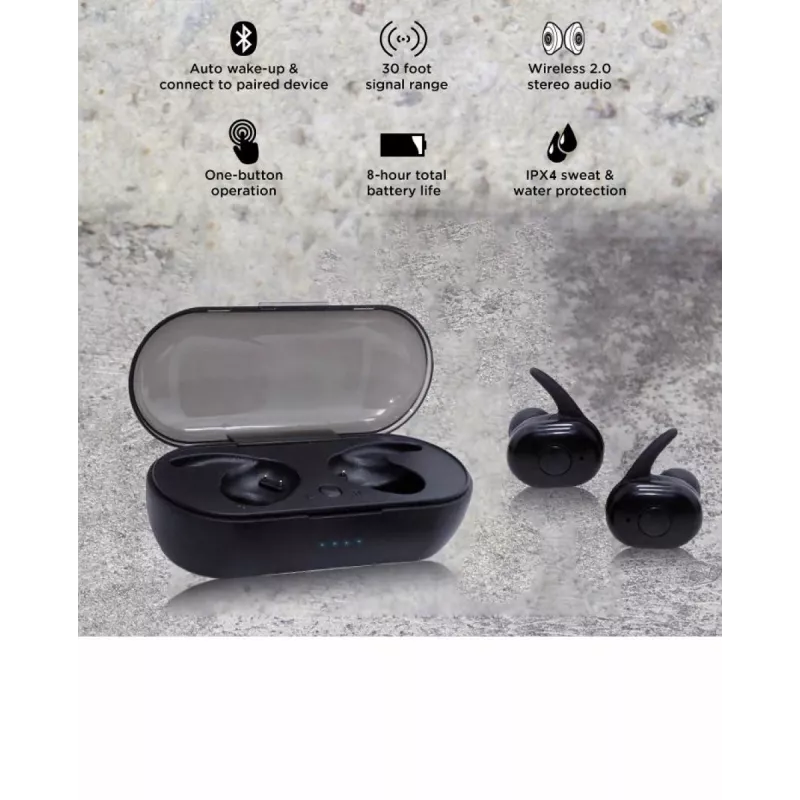 Bezvadu austiņas V.Silencer Ture True Wireless Earbuds melns/sarkans