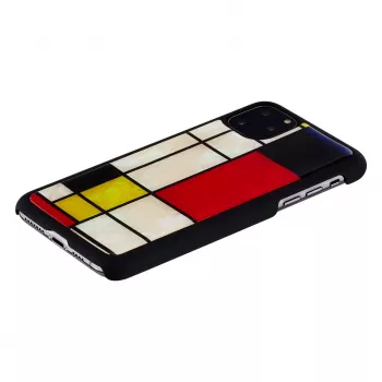 Viedtālruņa maciņš iKins iPhone 11 Pro Max — Mondrian melns aizsargvāciņš