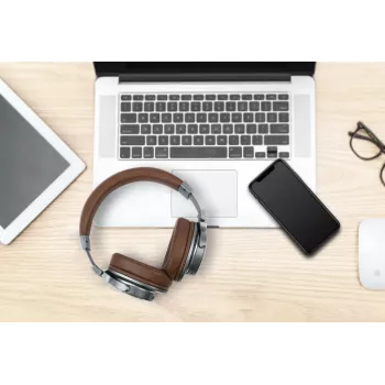 Muse M-278 BT Bezvadu austiņas ar galvas loku, Micro-USB, Bluetooth, Brūnas, Sudraba