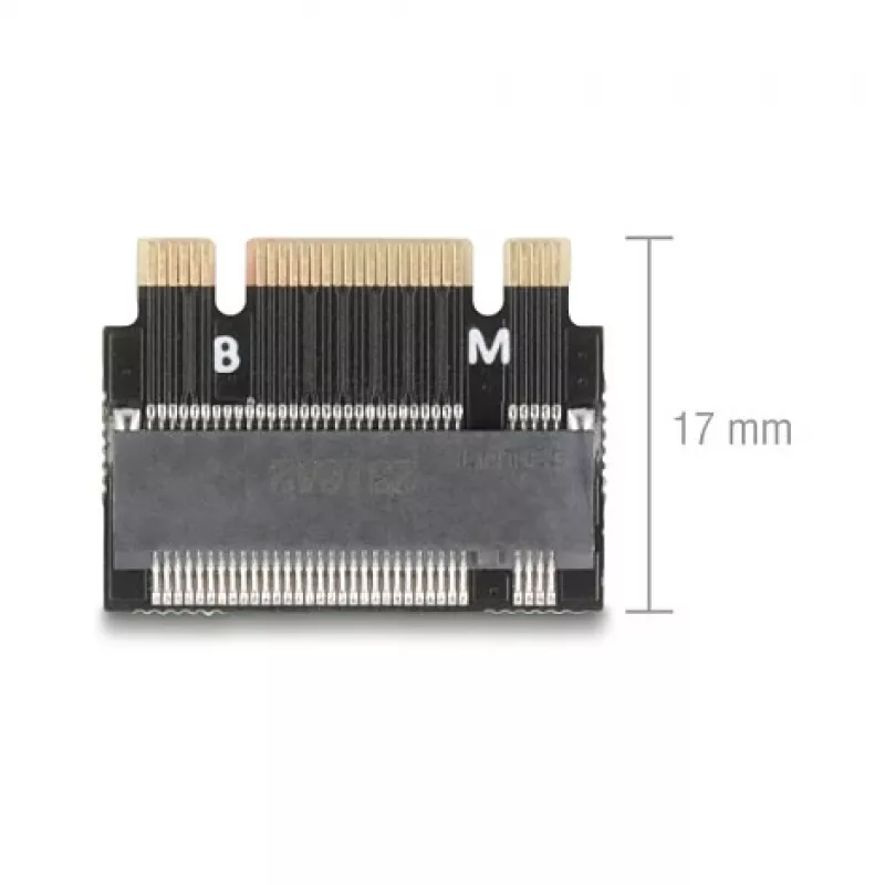DeLOCK 64342 Iekšējais M.2 adapteris, M.2 vīrišķais savienotājs, melns