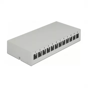 Patch Panel DeLOCK Keystone 12 Ports Pelēks