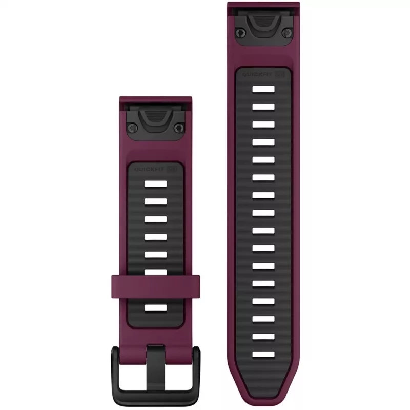Silikona pulksteņa siksniņa GARMIN Quickfit 010-13391-04, 20 mm, Graphite/Red