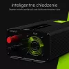 Automašīnas sprieguma pārveidotājs Green Cell INV16 500 W 12 V DC uz 230 V AC, 50 Hz, USB ports, aktīvā dzesēšana, melns