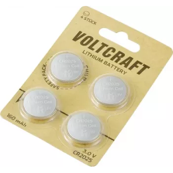 Voltcraft CR 2025 pulksteņa baterija 3 V 160 mAh Litijs 4 iepakojumā LM2025 VC-12629380