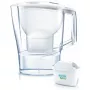 Ūdens filtra krūze BRITA Aluna Caurspīdīga Balta — 2.4 L kopā / 1.4 L filtrēta, MAXTRA, trauku mazgājamā mašīnā droša
