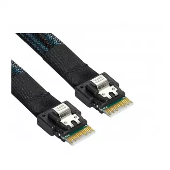 Supermicro sadales kabelis CBL-MCIO-1275S4Y MCIO x8 (STR) uz 2x SlimSAS x4 (STR) SFF8654 75/75cm