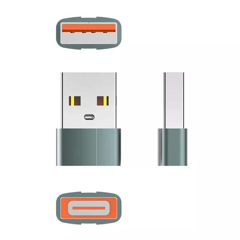 USB-C uz USB-A adapteris ColorWay CW-AD-CA — USB 3.0 līdz 5 Gbps, kompakts plug-and-play