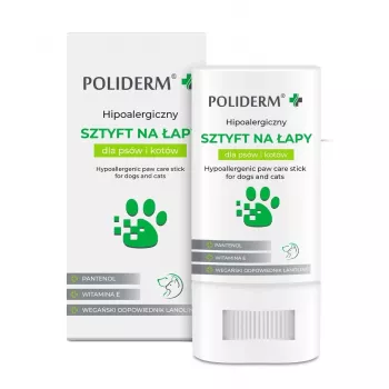 Ādu un ķepu kopšanas balzams JM Sante POLIDERM hipoalerģisks 14,5 g — suņiem un kaķiem