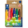 Flomasteri Staedtler 329 C6 — 6 krāsas (Zila, Brūna, Zaļa, Rozā, Sarkana, Dzeltena), Biezs gals
