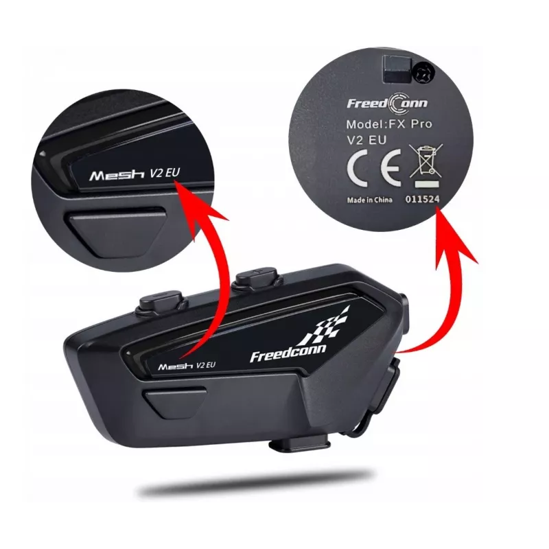 FreedConn FX Pro V2 EU MESH motocikla intercoms