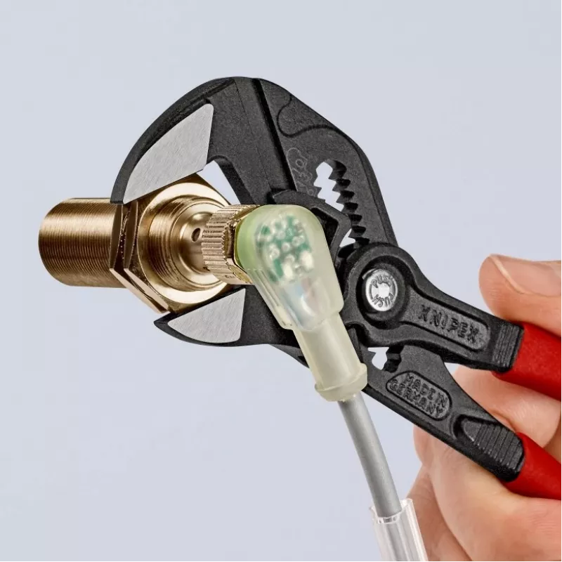 Knipex 86 01 180 knaibļu atslēga, 180 mm, maks. atvērums 40 mm, 15 pozīcijas, sarkana