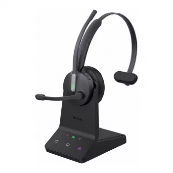 Bezvadu mono austiņas Yealink WH64 Pro Teams ar Bluetooth un UC saderību, trokšņu slāpējošs mikrofons