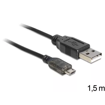 USB kabelis DeLOCK USB 2.0-A - USB micro-B 1,5m