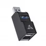 USB centrmezgls SBOX H-606 — 3 porti USB-A (1x USB 3.0, 2x USB 2.0)