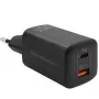Qoltec 50766 mobilais ierīču lādētājs Klēpjdators, Pārnēsājama spēļu konsole, Power bank, Viedtālrunis, Viedpulkstenis, Planšete Melns AC Ātrā uzlāde Iekštelpām