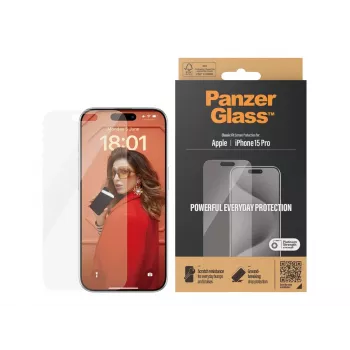 PanzerGlass® Classic Fit ekrāna aizsargs iPhone 15 Pro