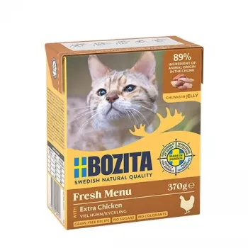 Slapjā barība kaķiem BOZITA Moist Food 4917 — vista, 370 g, pieaugušiem kaķiem, hipoalerģiska