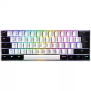 SKILLER SGK50 S4 Gaming tastatūra Balta/melna, PT izkārtojums, Kailh Red