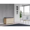 Slēgts apavu skapis Top e Shop OPAL SZAFKA SONOMA — ozols, 850×450 mm, skaidu plātne, 16 mm rāmis