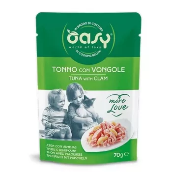 Oasy More Love Tuncis ar Gliemenēm maisiņš 70g