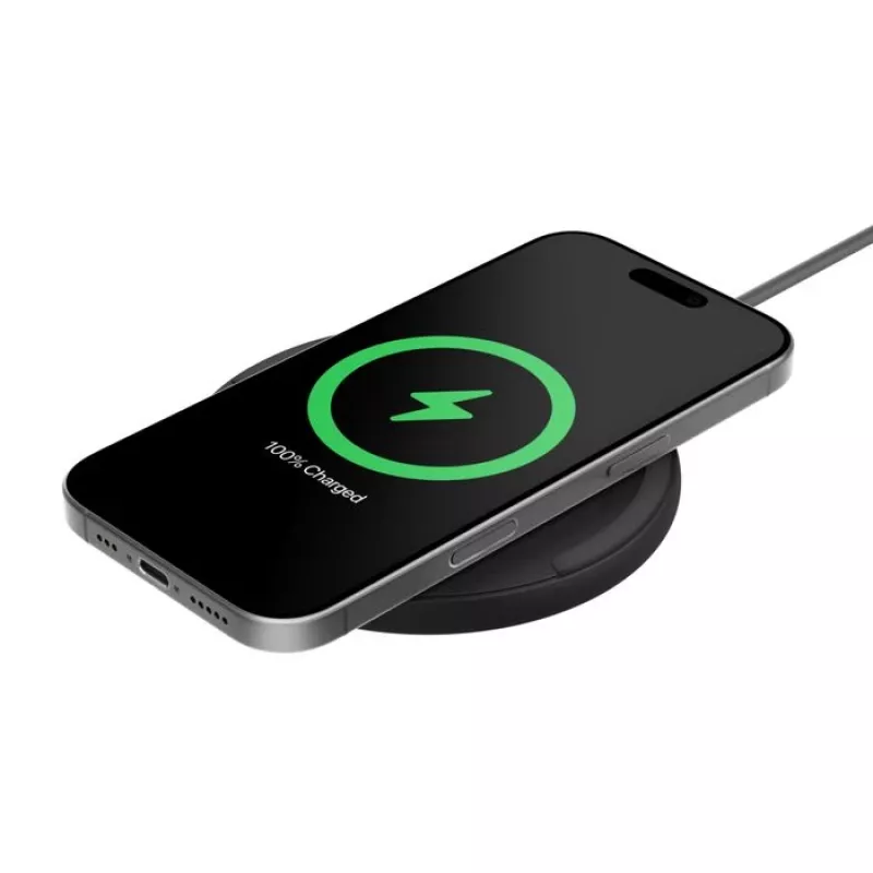 Bezvadu lādētājs Belkin WIA012KQBK 15W ar 20W barošanas adapteri, melns