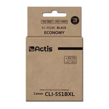 Actis KC-551Bk tinte (aizstāj Canon CLI-551BK; standarta; 12 ml; melna)