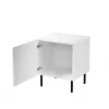 Naktsgaldiņš Cama Meble JUNGLE 53,5×40,5×44 cm balts matēts, MDF un skaidu plātne, melnas kājas, 2 gab. komplekts