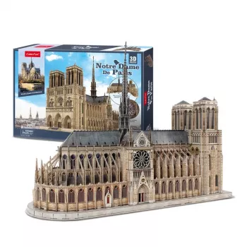 3D puzle CubicFun Dievmātes katedrāle, 293 gabali, mēroga modelis