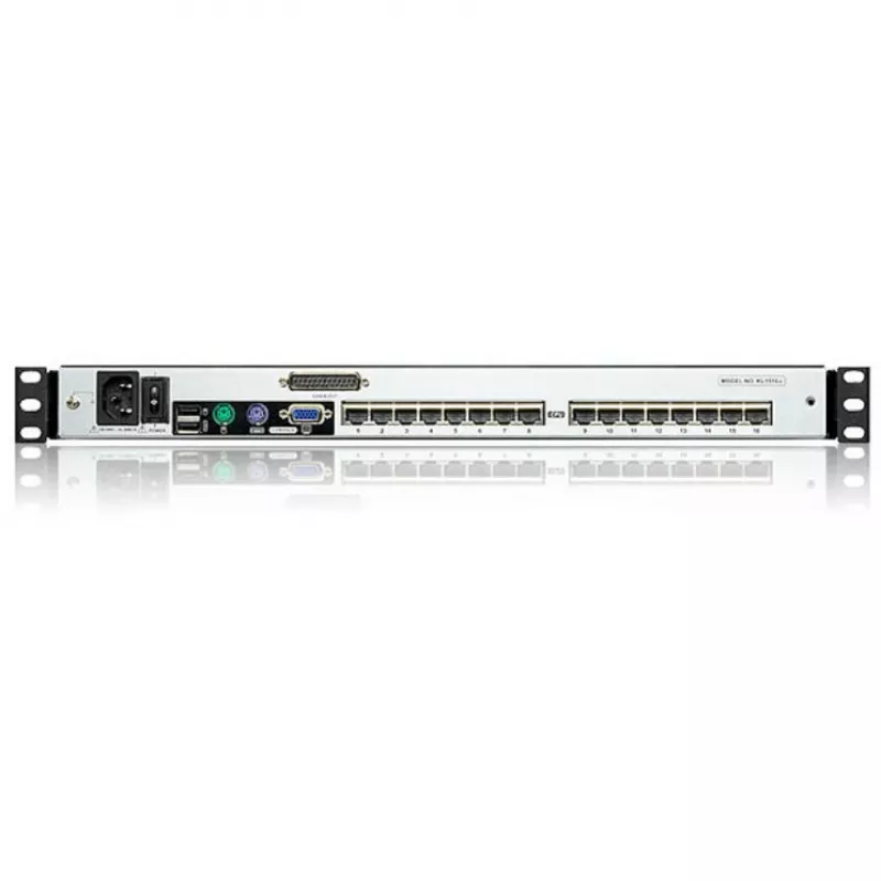 ATEN 16-Port 19 collu LCD CAT5e/6 KVM Slēdzis (Divu sliežu), 48.3 cm (19 collas), LCD, USB, PS/2, USB, PS/2, VGA, ASV angļu