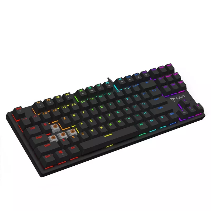 Savio mehāniskā tastatūra RGB Tempest X2 Outemu Brown
