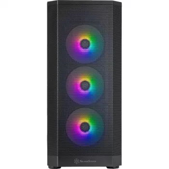 SilverStone FARA 514X melnais korpuss ar rūdītu stiklu (SST-FA514X-BG)