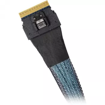 ICY DOCK MB406L-B SlimSAS 8i SFF-8654 uz SlimSAS 8i SFF-8654 kabelis, 0,5 m, melns