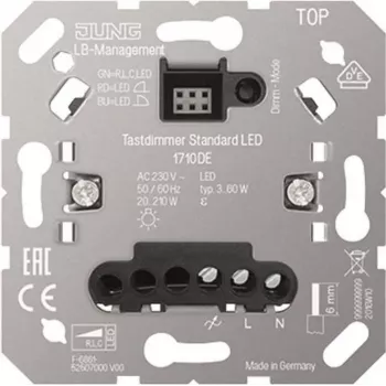 Jung 1710 DE LED-Tastdimmer Standard – spiedpogas dimmeris LED lampām