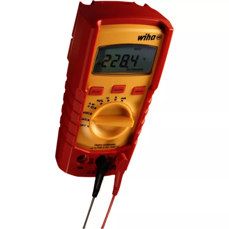 Multimetrs Wiha 45218 — digitālais multimetrs, līdz 600 V maiņstrāvai, CAT IV