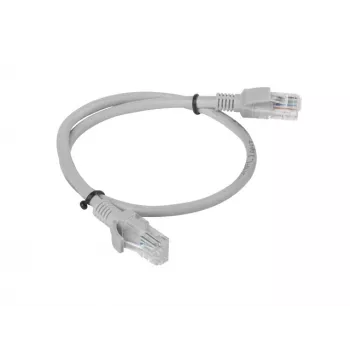 Tīkla kabelis Lanberg PCU6-10CC-0050-S RJ-45 Cat6 0,5 m Pelēks