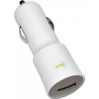 HTC CC C120 auto lādētājs, USB, 1000mA, balts, Bulk