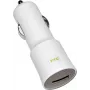 HTC CC C120 auto lādētājs, USB, 1000mA, balts, Bulk