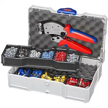 Knipex 97 90 13 Twistor16® kabeļu spīļu komplekts ar rotējošu galvu un MINI-systainer®