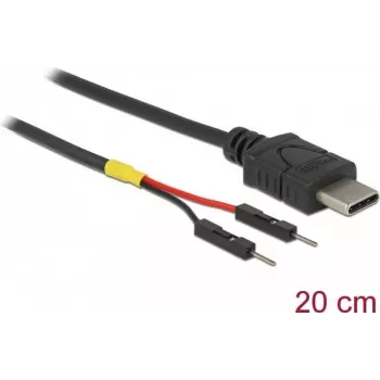 DeLOCK 85419 USB Type-C strāvas kabelis uz 2x vienu kontaktu spraudni, 20 cm