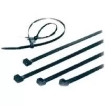 Kabeļu saite, laikapstākļiem izturīgs neilons, melna - Garums 100 mm Platums 2,5 mm