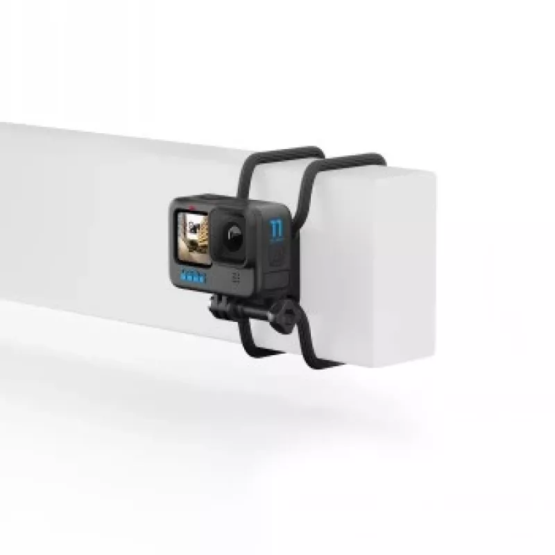 Montāžas plāksne GoPro HERO kamerām Elastīgs satvērējs Melna plastmasa