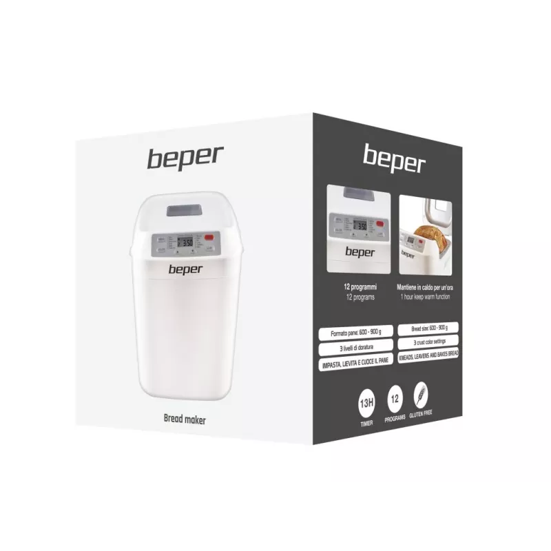 Maizes cepējs Beper BC.130 - 550 W, 12 programmas, 600-900 g klaipi