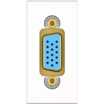 Kindermann 7464000501. Buchsen-Typ: VGA, Module Menge (max): 1 Modul(e). Produktfarbe: Weiß, Material: Kunststoff. Breite: 45 mm (7464000501)