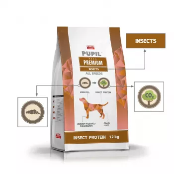 PUPIL Premium Insects sausā barība suņiem - 12kg
