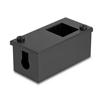 Sadalījuma kārba DELOCK Easy 45 moduļu turētājs galdam vai sienai, metāls, melna, 2x22.5x45 mm vai 1x45x45 mm