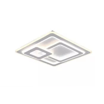 Griestu LED lampa TRIO 629219331, 51×51 cm, matēti balta